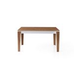 Casa si Gradina - Mobilier - Mese si birouri - Mese living - Masă dining Hanah Home, PAL melaminat, 140 x 80 x 75 cm, nuc/alb, 974NMB2233 - Infinity.ro