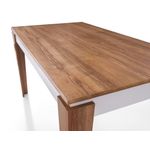 Casa si Gradina - Mobilier - Mese si birouri - Mese living - Masă dining Hanah Home, PAL melaminat, 140 x 80 x 75 cm, nuc/alb, 974NMB2233 - Infinity.ro