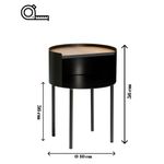 Casa si Gradina - Mobilier - Mese si birouri - Mese living - Măsuță laterală Hanah Home, MDF, 40 x 40 x 56 cm, negru, 438CTF1101 - Infinity.ro
