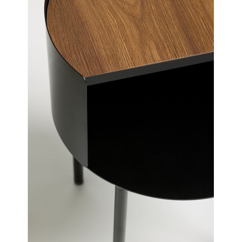 Casa si Gradina - Mobilier - Mese si birouri - Mese living - Măsuță laterală Hanah Home, MDF, 40 x 40 x 56 cm, negru, 438CTF1101 - Infinity.ro