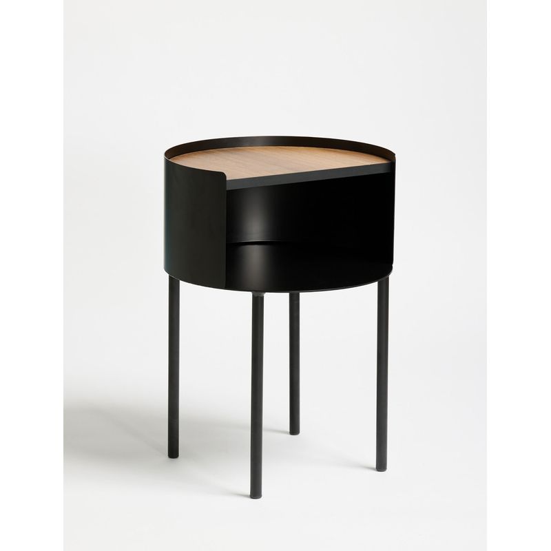 Casa si Gradina - Mobilier - Mese si birouri - Mese living - Măsuță laterală Hanah Home, MDF, 40 x 40 x 56 cm, negru, 438CTF1101 - Infinity.ro