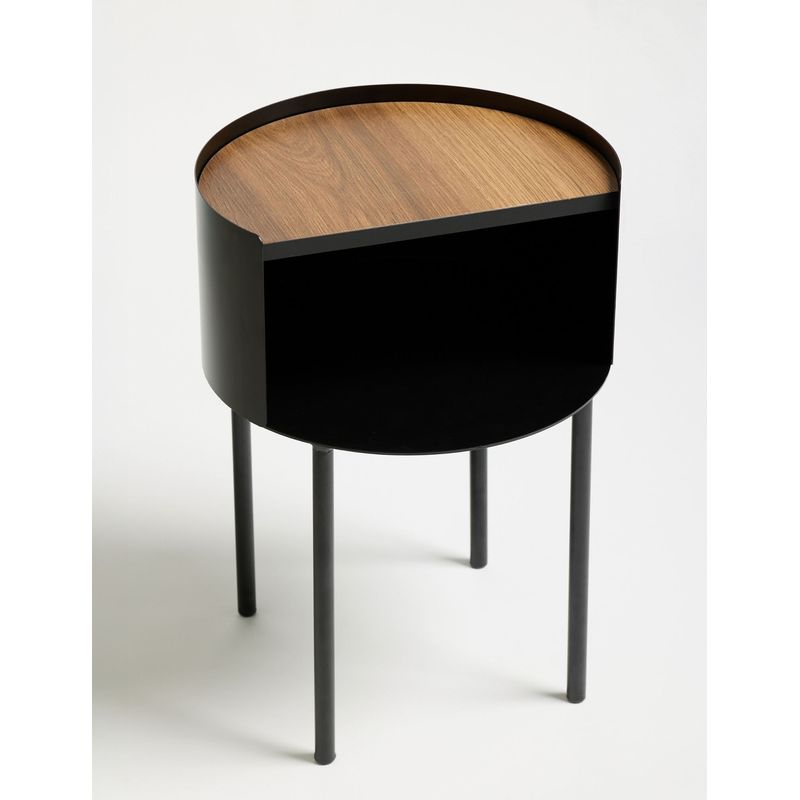 Casa si Gradina - Mobilier - Mese si birouri - Mese living - Măsuță laterală Hanah Home, MDF, 40 x 40 x 56 cm, negru, 438CTF1101 - Infinity.ro