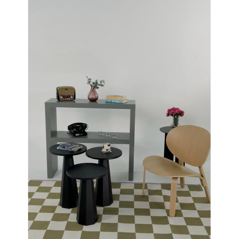 Casa si Gradina - Mobilier - Mese si birouri - Mese living - Set măsuțe laterale Hanah Home, MDF, 35 x 35 x 57 cm, negru, 313RTX1149 - Infinity.ro
