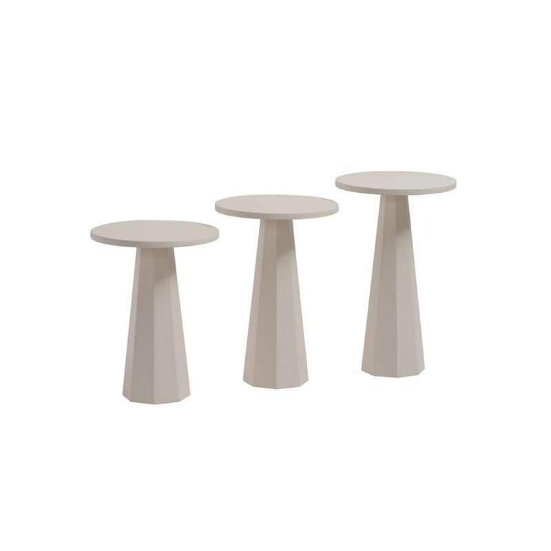 Casa si Gradina - Mobilier - Mese si birouri - Mese living - Set măsuțe laterale Hanah Home, MDF, 35 x 35 x 57 cm, alb, 313RTX1147 - Infinity.ro