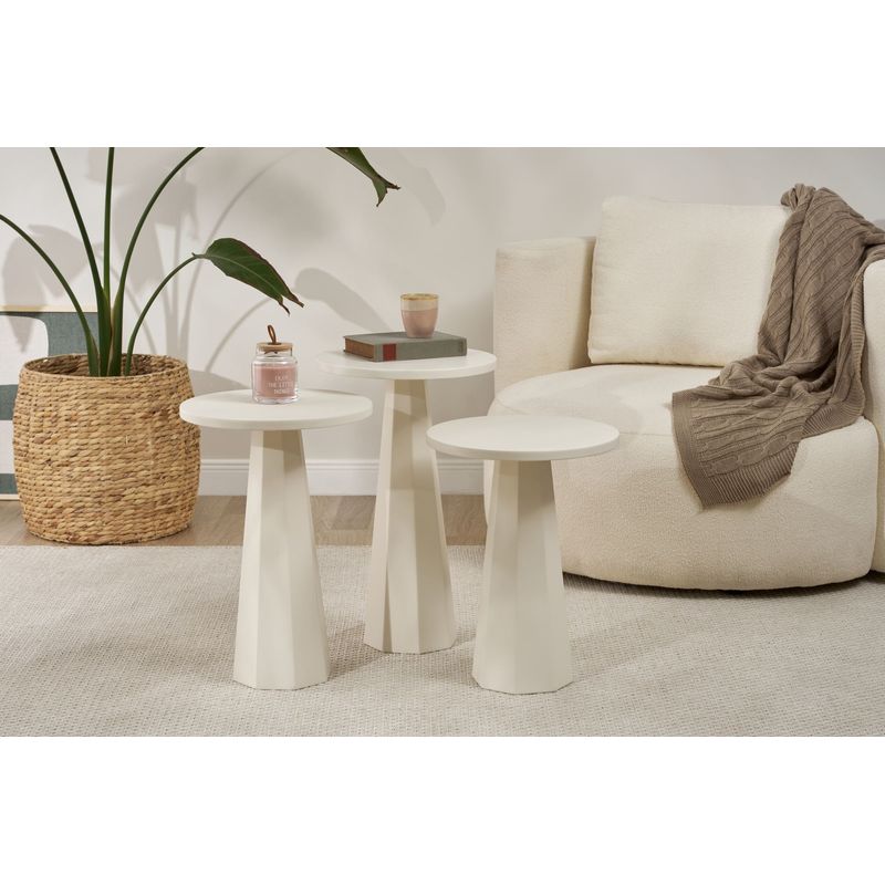 Casa si Gradina - Mobilier - Mese si birouri - Mese living - Set măsuțe laterale Hanah Home, MDF, 35 x 35 x 57 cm, alb, 313RTX1147 - Infinity.ro
