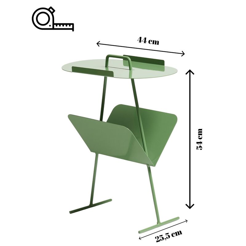 Casa si Gradina - Mobilier - Mese si birouri - Mese living - Măsuță laterală Hanah Home, metal, 44 x 22.5 x 54 cm, matcha, 438CTF1106 - Infinity.ro
