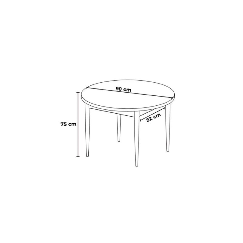 Casa si Gradina - Mobilier - Mese si birouri - Mese living - Masă dining Hanah Home, PAL melaminat, 90 x 90 x 75 cm, alb, 240CHR2116 - Infinity.ro