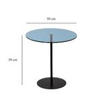 Casa si Gradina - Mobilier - Mese si birouri - Mese living - Măsuță laterală Hanah Home, metal, 50 x 50 x 50 cm, negru/albastru, 552NOS1470 - Infinity.ro
