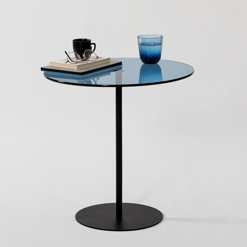 Casa si Gradina - Mobilier - Mese si birouri - Mese living - Măsuță laterală Hanah Home, metal, 50 x 50 x 50 cm, negru/albastru, 552NOS1470 - Infinity.ro