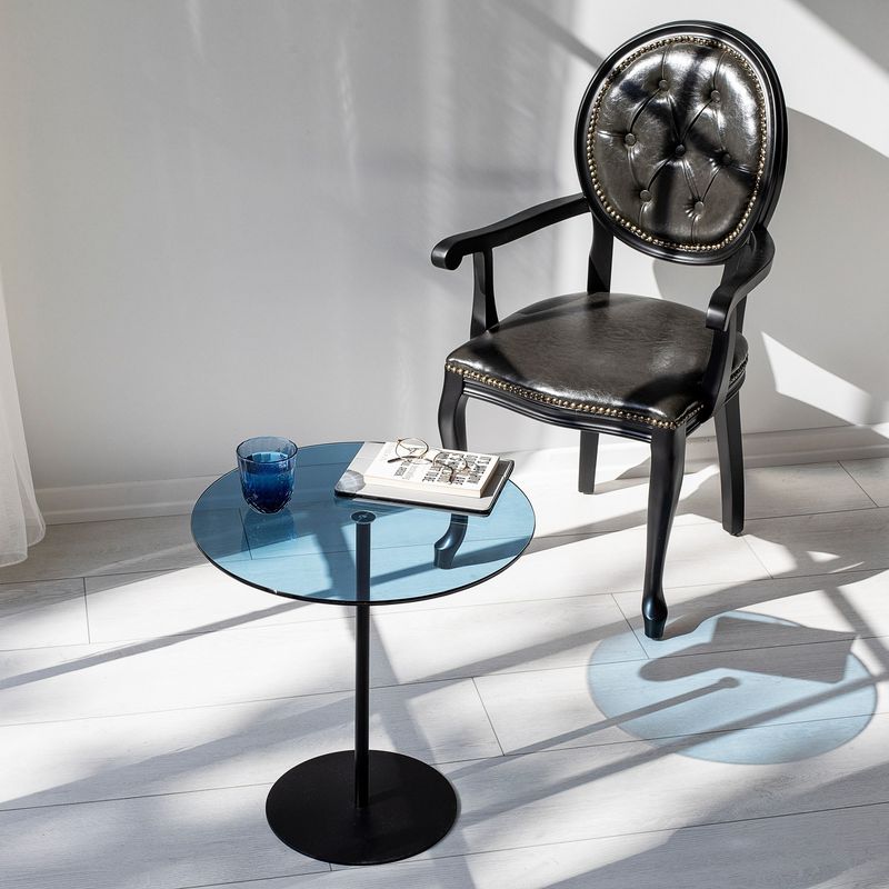 Casa si Gradina - Mobilier - Mese si birouri - Mese living - Măsuță laterală Hanah Home, metal, 50 x 50 x 50 cm, negru/albastru, 552NOS1470 - Infinity.ro