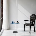 Casa si Gradina - Mobilier - Mese si birouri - Mese living - Măsuță laterală Hanah Home, metal, 50 x 50 x 50 cm, negru/albastru, 552NOS1470 - Infinity.ro
