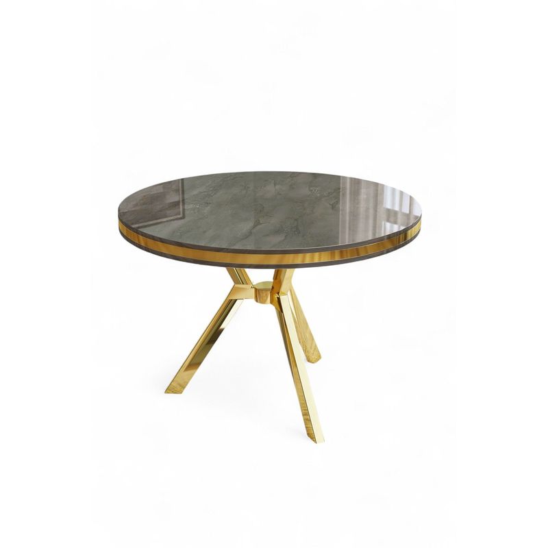 Casa si Gradina - Mobilier - Mese si birouri - Mese living - Masă dining Hanah Home, metal, 90 x 90 x 74 cm, antracit/auriu, 240CHR2112 - Infinity.ro