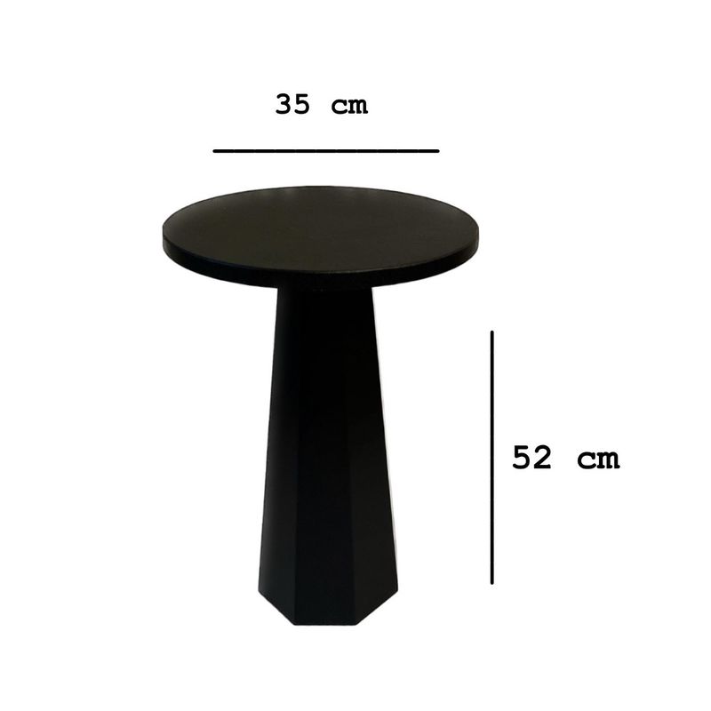 Casa si Gradina - Mobilier - Mese si birouri - Mese living - Măsuță laterală Hanah Home, MDF, 35 x 35 x 52 cm, negru, 313RTX1134 - Infinity.ro