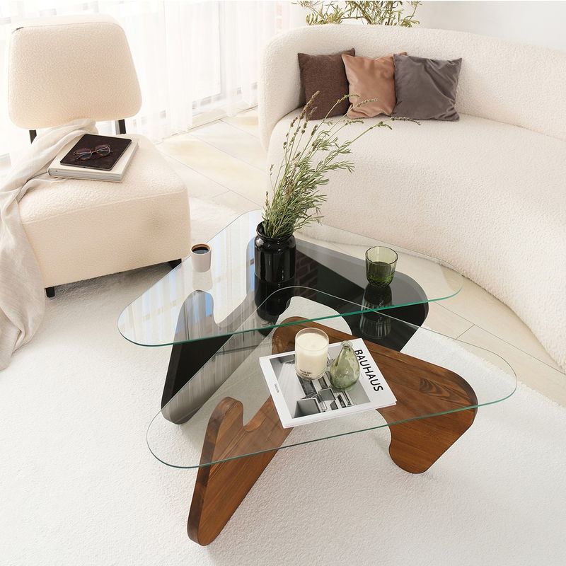 Casa si Gradina - Mobilier - Mese si birouri - Mese living - Set măsuțe nesting (2 bucăți) Hanah Home, pin, 94 x 72 x 39 cm, negru/chesnut, 552NOS2542 - Infinity.ro