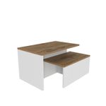 Casa si Gradina - Mobilier - Mese si birouri - Mese living - Set măsuțe nesting (2 bucăți) Hanah Home, PAL melaminat, 72 x 45 x 42 cm, stejar/alb, 875ZNA3305 - Infinity.ro