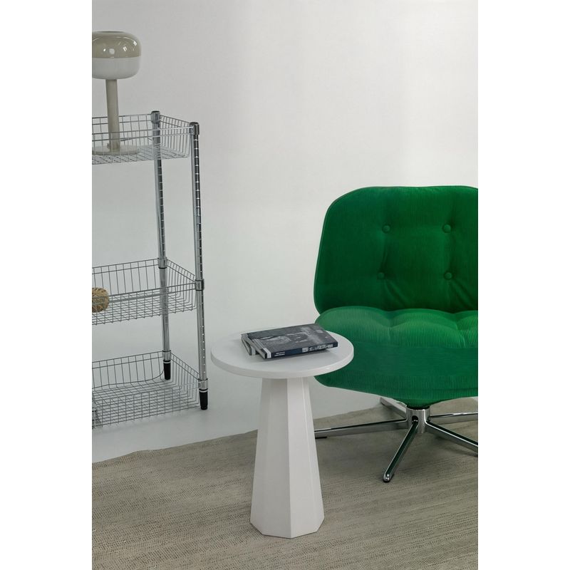 Casa si Gradina - Mobilier - Mese si birouri - Mese living - Măsuță laterală Hanah Home, MDF, 35 x 35 x 47 cm, alb, 313RTX1138 - Infinity.ro