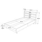 Casa si Gradina - Mobilier - Mobilier copii - Mobilier camera copiilor - Set cameră tânăr Hanah Home, PAL melaminat, 205.6 x 108.5 x 86 cm, alb, 956LCS2558 - Infinity.ro