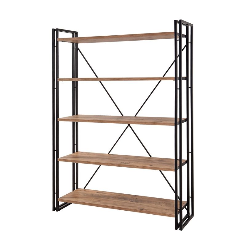 Casa si Gradina - Mobilier - Mobilier copii - Mobilier camera copiilor - Set mobilier birou Hanah Home, PAL melaminat, 130 x 180 x 35 cm, atlantic pine/negru, 863SPH4408 - Infinity.ro