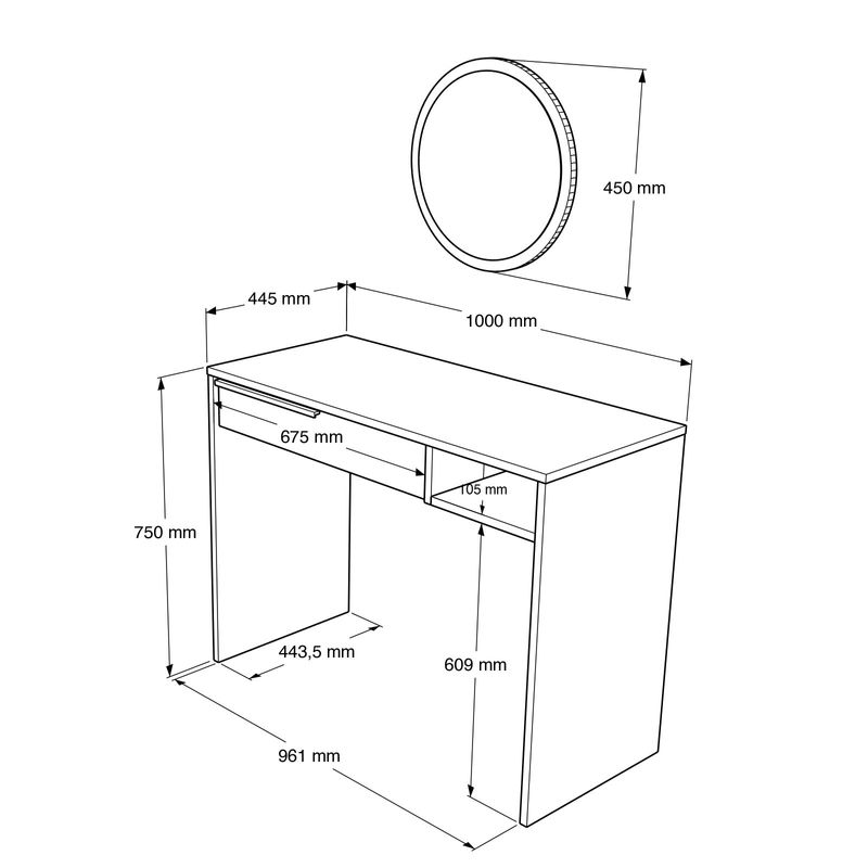 Casa si Gradina - Mobilier - Mobilier copii - Mobilier camera copiilor - Set cameră tânăr Hanah Home, PAL melaminat, 205.6 x 108.5 x 86 cm, alb, 956LCS2564 - Infinity.ro