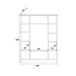 Casa si Gradina - Mobilier - Mobilier copii - Mobilier camera copiilor - Set cameră tânăr Hanah Home, PAL melaminat, 90 x 52 x 180 cm, alb mat, 167RAB2305 - Infinity.ro