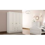 Casa si Gradina - Mobilier - Mobilier copii - Mobilier camera copiilor - Set cameră tânăr Hanah Home, PAL melaminat, 90 x 52 x 180 cm, alb mat, 167RAB2305 - Infinity.ro