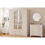 Casa si Gradina - Mobilier - Mobilier copii - Mobilier camera copiilor - Set cameră tânăr Hanah Home, PAL melaminat, 140 x 52 x 184 cm, alb mat, 167RAB2301 - Infinity.ro
