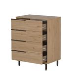 Casa si Gradina - Mobilier - Mobilier copii - Mobilier camera copiilor - Set cameră tânăr Hanah Home, PAL melaminat, 205.6 x 108.5 x 86 cm, stejar, 956LCS2559 - Infinity.ro