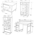 Casa si Gradina - Mobilier - Mobilier copii - Mobilier camera copiilor - Set cameră tânăr Hanah Home, PAL melaminat, 205.6 x 108.5 x 86 cm, alb, 956LCS2561 - Infinity.ro