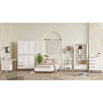 Casa si Gradina - Mobilier - Mobilier copii - Mobilier camera copiilor - Set cameră tânăr Hanah Home, PAL melaminat, 205.6 x 108.5 x 86 cm, alb, 956LCS2561 - Infinity.ro