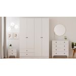 Casa si Gradina - Mobilier - Mobilier copii - Mobilier camera copiilor - Set cameră tânăr Hanah Home, PAL melaminat, 120 x 45 x 180 cm, alb mat, 167RAB2303 - Infinity.ro