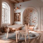 Casa si Gradina - Mobilier - Mobilier copii - Mobilier camera copiilor - Set masă copii Hanah Home, MDF, 45 x 60 x 54 cm, stejar, 160RSW1109 - Infinity.ro