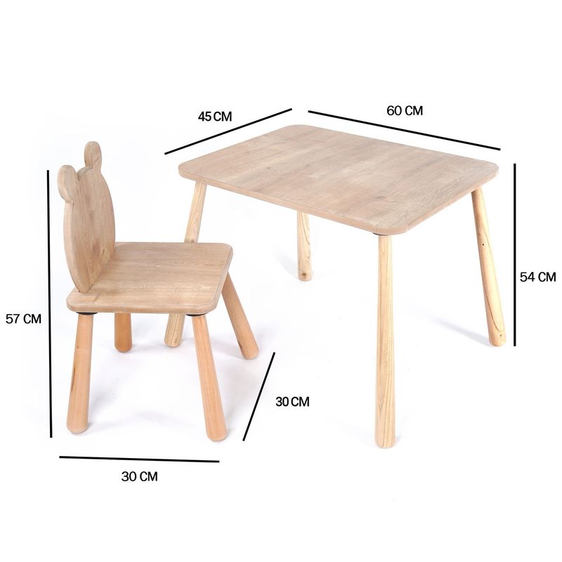 Casa si Gradina - Mobilier - Mobilier copii - Mobilier camera copiilor - Set masă copii Hanah Home, MDF, 45 x 60 x 54 cm, stejar, 160RSW1111 - Infinity.ro