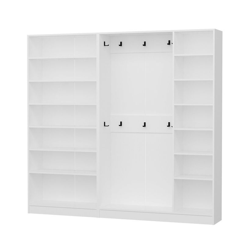 Casa si Gradina - Mobilier - Organizare si depozitare - Cuiere - Cuier hol Hanah Home, PAL melaminat, 225 x 35 x 210 cm, alb, 506MNR3808 - Infinity.ro
