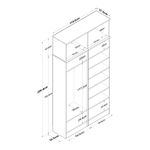 Casa si Gradina - Mobilier - Organizare si depozitare - Cuiere - Cuier hol Hanah Home, PAL melaminat, 119.6 x 37.5 x 226.4 cm, alb, 893RAN5469 - Infinity.ro