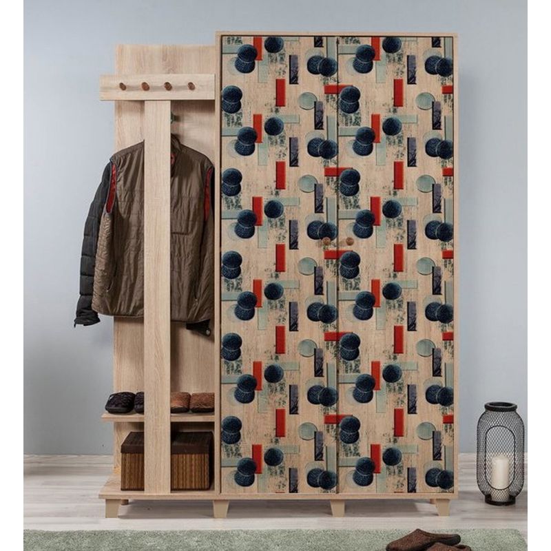 Casa si Gradina - Mobilier - Organizare si depozitare - Cuiere - Cuier hol Hanah Home, PAL melaminat, 135 x 36 x 192 cm, stejar sonoma, 863SPH4822 - Infinity.ro