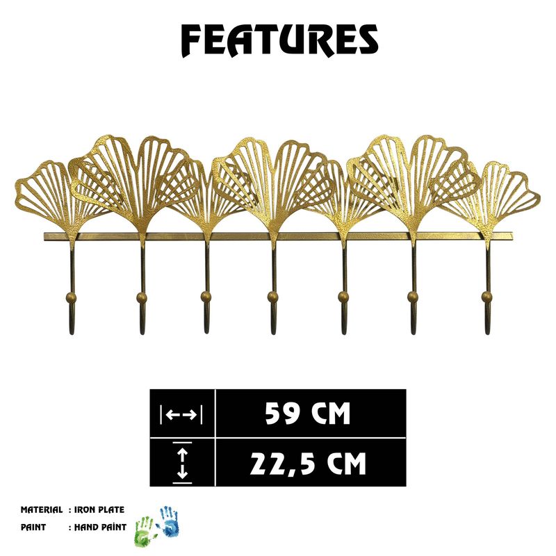 Casa si Gradina - Mobilier - Organizare si depozitare - Cuiere - Cârlig perete metal Wallxpert, metal, 59 x 22.5 cm, multicolor, 279ENZ2809 - Infinity.ro