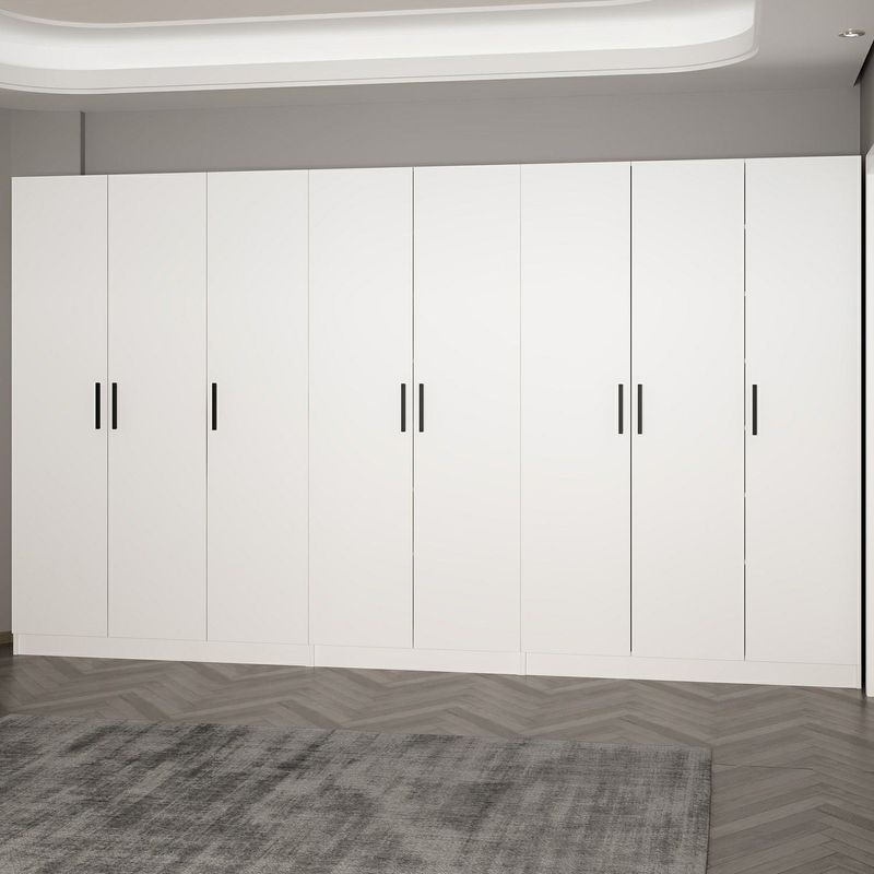 Casa si Gradina - Mobilier - Organizare si depozitare - Cuiere - Cuier hol Hanah Home, PAL melaminat, 360 x 35 x 210 cm, alb, 506MNR3181 - Infinity.ro