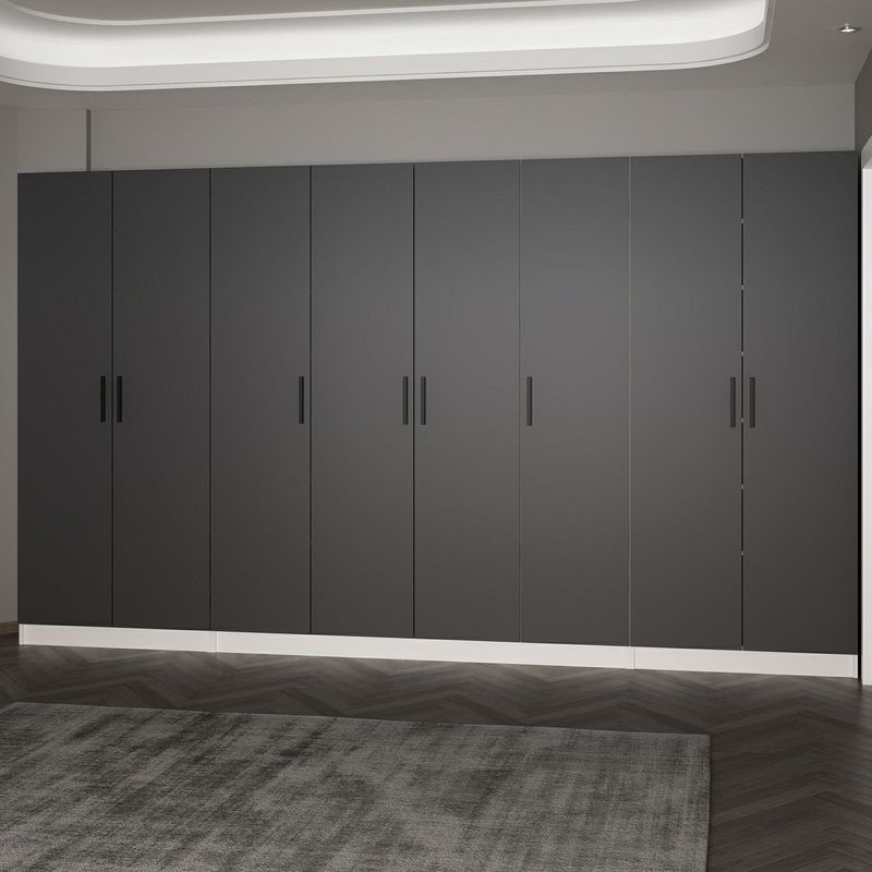 Casa si Gradina - Mobilier - Organizare si depozitare - Cuiere - Cuier hol Hanah Home, PAL melaminat, 360 x 35 x 210 cm, antracit, 506MNR3191 - Infinity.ro