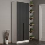 Casa si Gradina - Mobilier - Organizare si depozitare - Cuiere - Cuier hol Hanah Home, PAL melaminat, 90 x 35 x 210 cm, antracit, 506MNR3239 - Infinity.ro