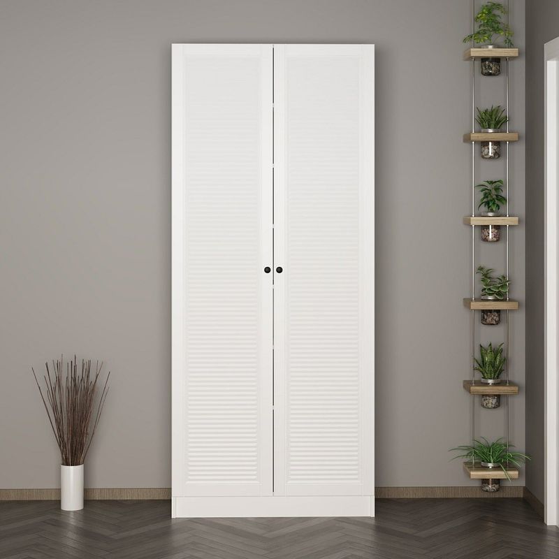 Casa si Gradina - Mobilier - Organizare si depozitare - Cuiere - Cuier hol Hanah Home, PAL melaminat, 90 x 35 x 210 cm, alb, 506MNR3317 - Infinity.ro