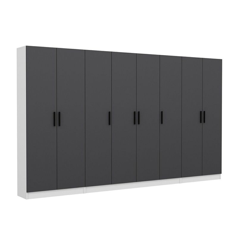 Casa si Gradina - Mobilier - Organizare si depozitare - Cuiere - Cuier hol Hanah Home, PAL melaminat, 360 x 35 x 210 cm, antracit, 506MNR3191 - Infinity.ro