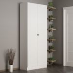 Casa si Gradina - Mobilier - Organizare si depozitare - Cuiere - Cuier hol Hanah Home, PAL melaminat, 90 x 35 x 210 cm, alb, 506MNR3317 - Infinity.ro