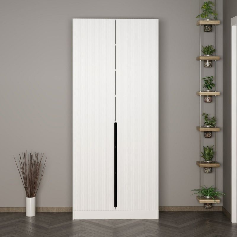 Casa si Gradina - Mobilier - Organizare si depozitare - Cuiere - Cuier hol Hanah Home, PAL melaminat, 90 x 35 x 210 cm, alb, 506MNR3228 - Infinity.ro