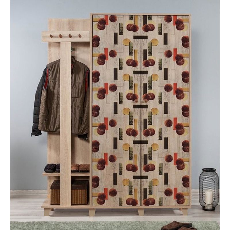 Casa si Gradina - Mobilier - Organizare si depozitare - Cuiere - Cuier hol Hanah Home, PAL melaminat, 135 x 36 x 192 cm, stejar sonoma, 863SPH4821 - Infinity.ro
