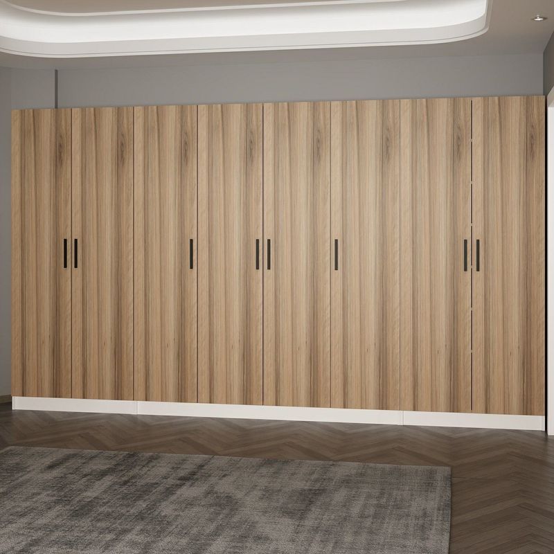 Casa si Gradina - Mobilier - Organizare si depozitare - Cuiere - Cuier hol Hanah Home, PAL melaminat, 360 x 35 x 210 cm, nuc, 506MNR3203 - Infinity.ro