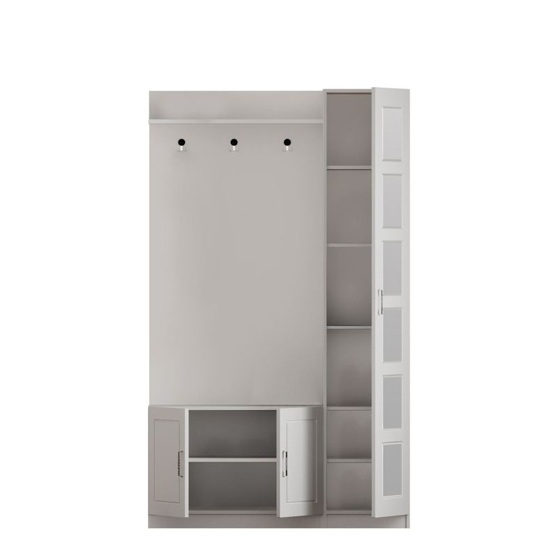Casa si Gradina - Mobilier - Organizare si depozitare - Cuiere - Cuier hol Hanah Home, PAL melaminat, 120 x 35 x 200 cm, alb mat, 167RAB1605 - Infinity.ro