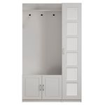 Casa si Gradina - Mobilier - Organizare si depozitare - Cuiere - Cuier hol Hanah Home, PAL melaminat, 120 x 35 x 200 cm, alb mat, 167RAB1605 - Infinity.ro