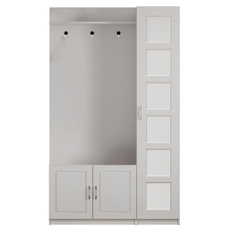 Casa si Gradina - Mobilier - Organizare si depozitare - Cuiere - Cuier hol Hanah Home, PAL melaminat, 120 x 35 x 200 cm, alb mat, 167RAB1605 - Infinity.ro