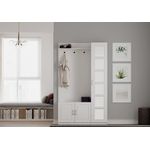 Casa si Gradina - Mobilier - Organizare si depozitare - Cuiere - Cuier hol Hanah Home, PAL melaminat, 120 x 35 x 200 cm, alb mat, 167RAB1605 - Infinity.ro