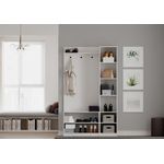 Casa si Gradina - Mobilier - Organizare si depozitare - Cuiere - Cuier hol Hanah Home, PAL melaminat, 120 x 35 x 200 cm, alb mat, 167RAB1605 - Infinity.ro